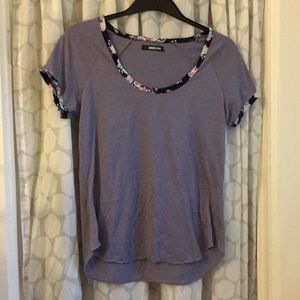 Lilac Knit Top with Floral Accents